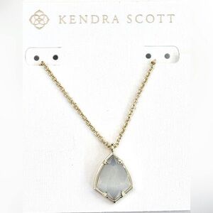 kendra scott — cory gold pendant necklace in slate cats eye